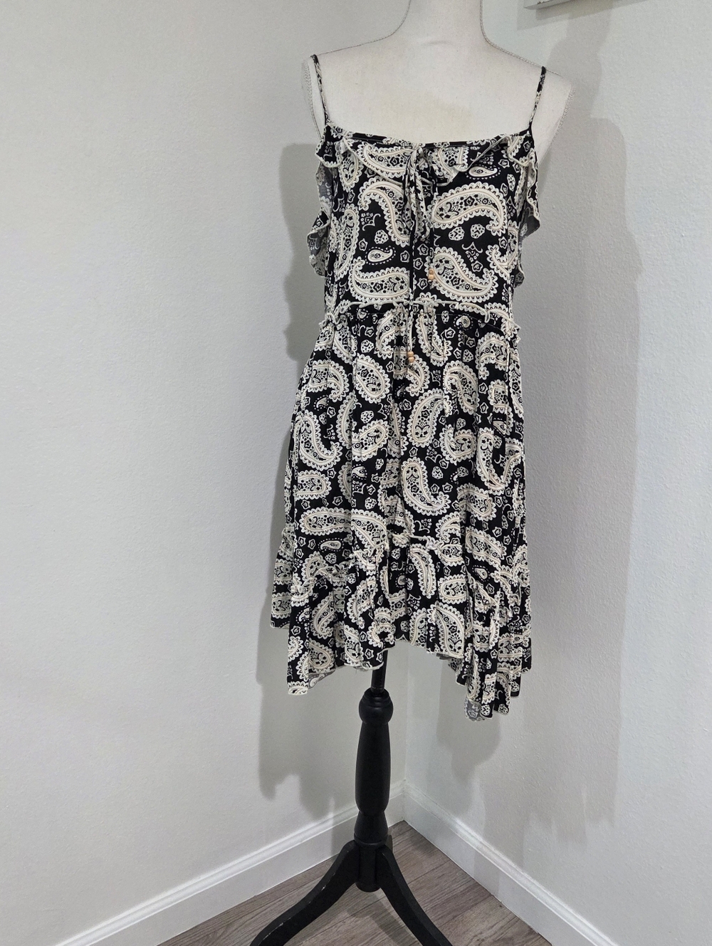 Boho Paisley Print A-Line Dress - Picture 4 of 5